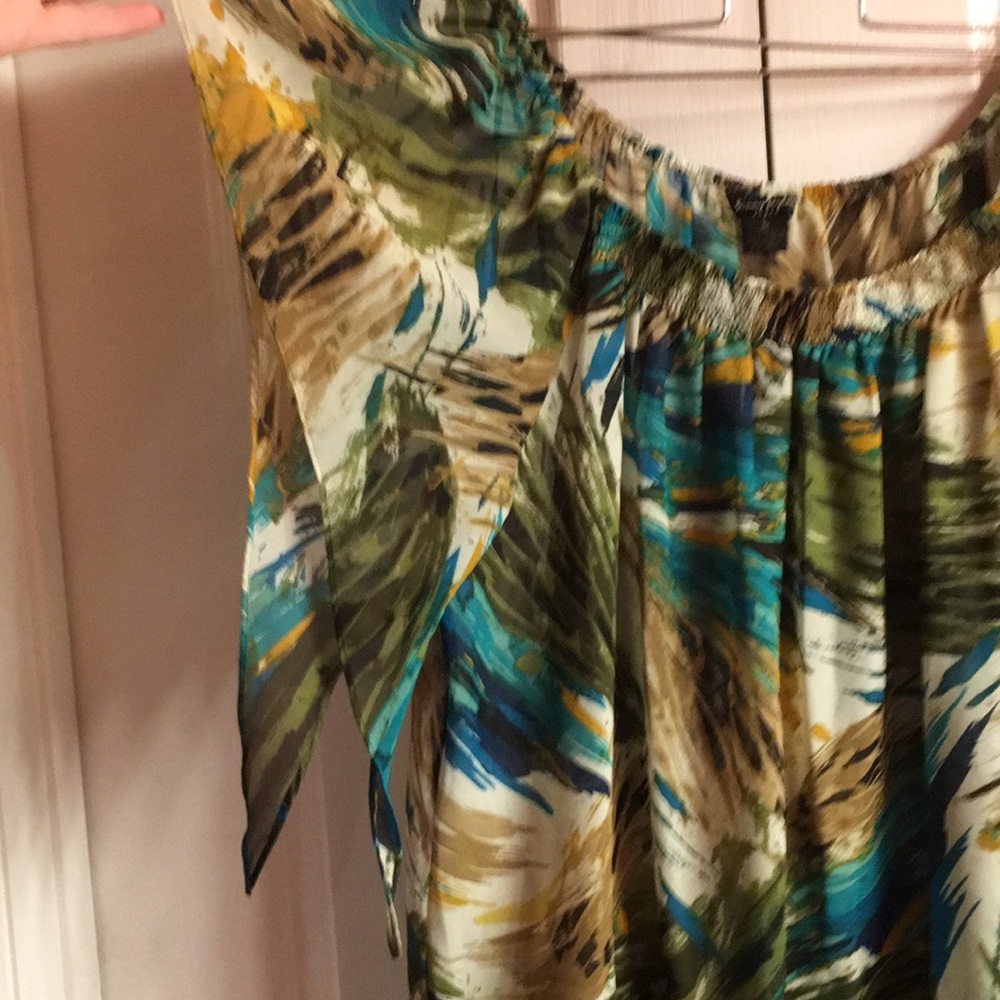 Butterfly flutter sleeve blouse 1x more like 26/28 - Picture 2 of 5